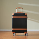 Hardshell Luggage Sets 3 Piece double spinner 8 wheels Suitcase with TSA Lock Lightweight 20''24''28'' Black + ABS