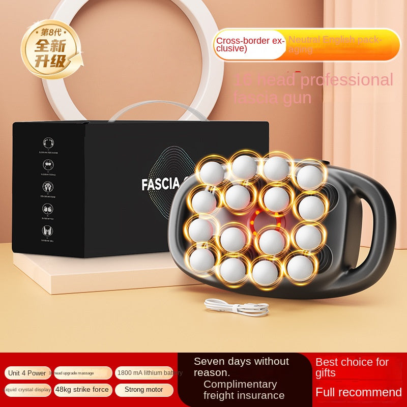 Cross-border Exclusive 16-Head Muscle Gun Multi-Head Strong Power Deep Tissue Massage English Version - V.I.P Digital Presence