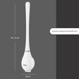 Non perforated wall mounted toilet brush with base, household dead corner cleaning silicone long handle - V.I.P Digital Presence