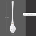 Non perforated wall mounted toilet brush with base, household dead corner cleaning silicone long handle - V.I.P Digital Presence