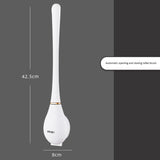 Non perforated wall mounted toilet brush with base, household dead corner cleaning silicone long handle - V.I.P Digital Presence