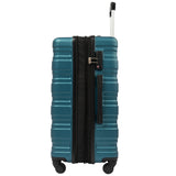 Hardshell Luggage Sets 3 Pcs Spinner Suitcase with TSA Lock Lightweight 20''24''28'' Navy + ABS
