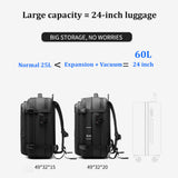 Expandable Waterproof Travel Backpacks Men Business Laptop Backpack With Valve Vacuum Compression Backpack - V.I.P Digital Presence