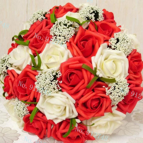 Bride Holding Flowers Romantic Wedding Colorful Bride 's Bouquet Red Pink Blue And Purple Bridal - V.I.P Digital Presence