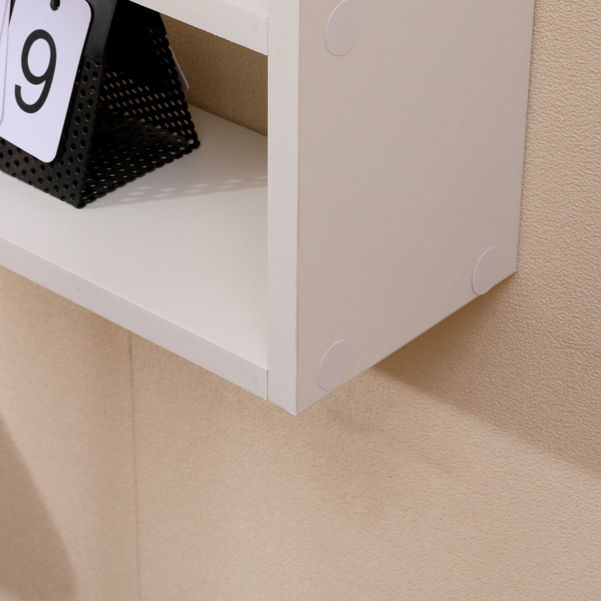Bookshelf, Freestanding Wood Open Bookcase with 5 Cubes, with 2 keyhole hangers, Home Office Décor Rectangular Storage - V.I.P Digital Presence