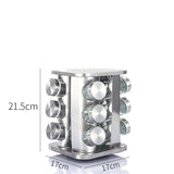 Kitchen articles rotating seasoning rack domestic rotating seasoning tank stainless iron spices seasoning box set - V.I.P Digital Presence