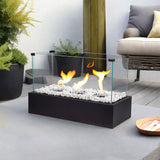 Rectangular three hole alcohol fireplace desktop home real fire heating alcohol lamp outdoor portable stove - V.I.P Digital Presence