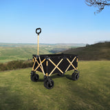Folding Wagon Heavy Duty Utility Beach Wagon Cart for Sand with Big Wheels - V.I.P Digital Presence