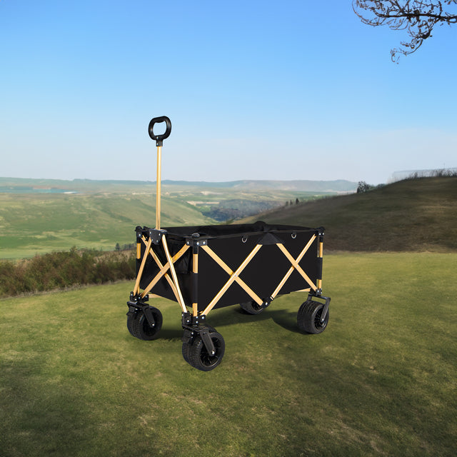 Folding Wagon Heavy Duty Utility Beach Wagon Cart for Sand with Big Wheels - V.I.P Digital Presence
