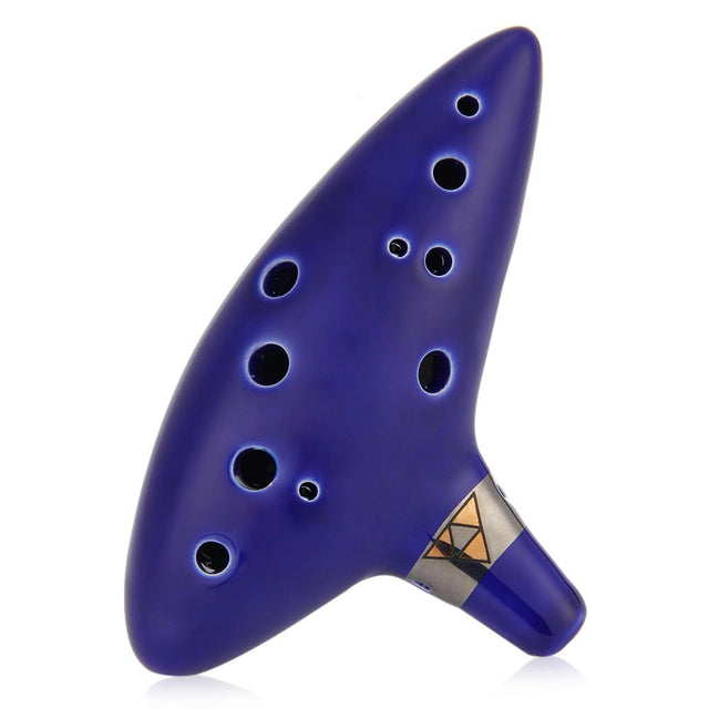 12 Holes Ocarina Ceramic Alto C Legend of Zelda Ocarina Flute Blue Instrument - V.I.P Digital Presence