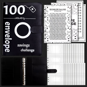 100 Envelope Challenge Binder Couple Save Money Challenge Envelope Sheet Pocket Book - V.I.P Digital Presence