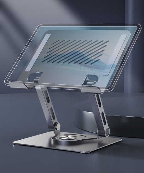 Dual arm support tablet stand with infinite adjustment, rotation, folding, heat dissipation, gaming phone stand - V.I.P Digital Presence