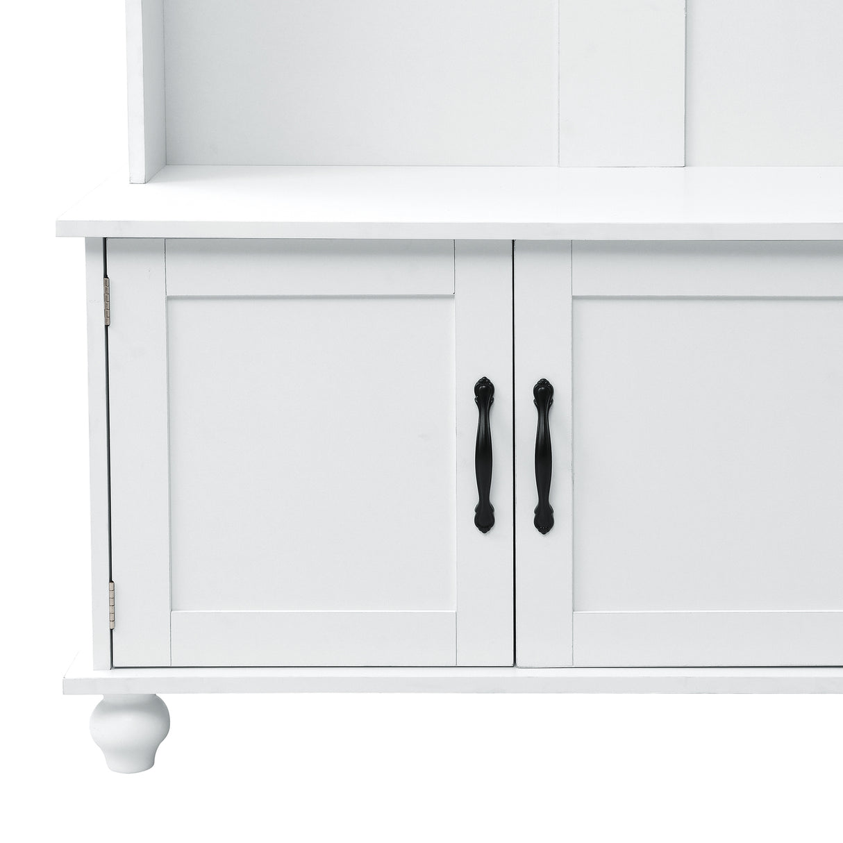 ON-TREND Modern Style Hall Tree with Storage Cabinet and 2 Large Drawers, Widen Mudroom Bench with 5 Coat Hooks, White - V.I.P Digital Presence