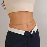 Stacked metal thin chain sexy multi-layer sweet cool spicy girl body chain - V.I.P Digital Presence