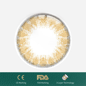 1Pcs FDA Certificate Eyes Beautiful Pupil Colorful Girl Cosplay Contact Lenses Brown - V.I.P Digital Presence