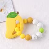 Pulsera de frutas con dibujos animados para bebé, pulsera molar, juguete de dentición para bebé, masticable, chicle 