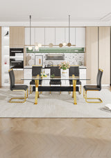 Dining table Modern tempered glass dining table Large modern office desk - V.I.P Digital Presence