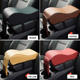 Leather Car Central Armrest Pad Black Auto Center Console Arm Rest Seat Box Mat Cushion Pillow Cover Vehicle Protective Styling - V.I.P Digital Presence