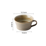 Coarse pottery coffee cup and plate set creative handmade retro coffee cup artistic cup plate milk cup - V.I.P Digital Presence
