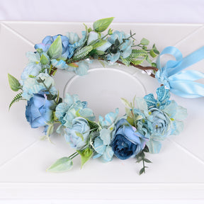 Mori series dried flower wreath bridal headdress crown hairdress wedding accessories Beach Resort studio props - V.I.P Digital Presence