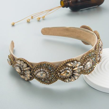 Hair Hoop Fashion Retro Baroque Crystal Head Hoop Korean High-End Hair Accessories Korean Version Of The Hair Cave - V.I.P Digital Presence