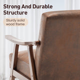 Medieval modern chair, solid wood frame living room chair, accent chair with ultra thick backrest - V.I.P Digital Presence