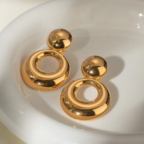18K Gold-Plated Cutout Earrings - V.I.P Digital Presence