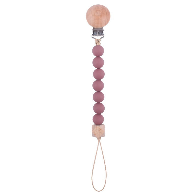 Infant and toddler products, beech wood pacifier clip, soothing wood octagonal pacifier, anti drop chain - V.I.P Digital Presence