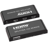 HDMI Distributor 1x2 4K60HZ Series HDMI One In Two Out Divider HD Video Same Screen Device - V.I.P Digital Presence