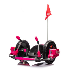 12V Kids Ride On Electric Toy,2WD,16'' exaggerated wheel,Dual handle control for 360 degree flexible steering and rotation - V.I.P Digital Presence