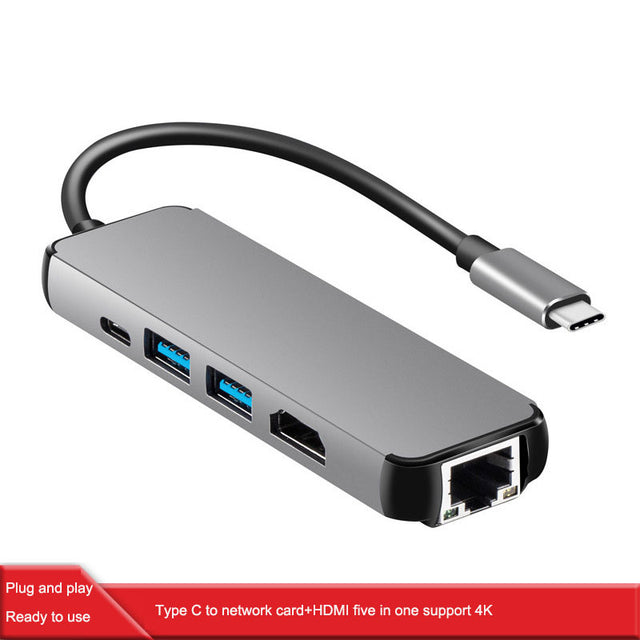 Type C docking station Type-C to HDMI 4K Gigabit Ethernet card 3.0HUB all in one - V.I.P Digital Presence