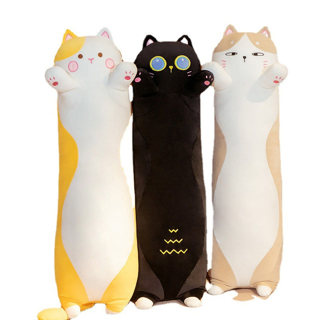 Japanese Chubby Cat Plush Toy Doll Cute Cat Pillow Children Bed Long Pillow Doll - V.I.P Digital Presence