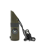 NEW 7 in 1 Survival Whistle Hiking Whistle Compass Mirror Flashlight Magnifier LED Light Thermometer Storage Compass Tool - V.I.P Digital Presence