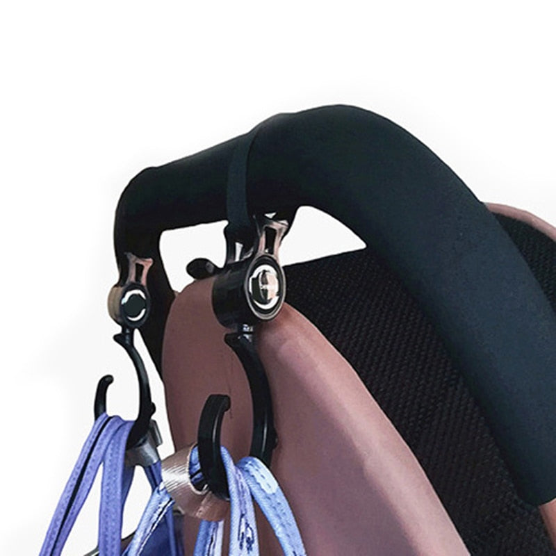 2pcs/ Baby Hanger Baby Bag Stroller Hooks Pram Rotate 360 Degree baby car seat accessories stroller organizer - V.I.P Digital Presence