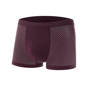Modal Solid Ice Silk Antibacterial Underwear for Men's Mid Waist Breathable Four Square Corner Underwear - V.I.P Digital Presence
