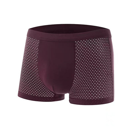 Modal Solid Ice Silk Antibacterial Underwear for Men's Mid Waist Breathable Four Square Corner Underwear - V.I.P Digital Presence