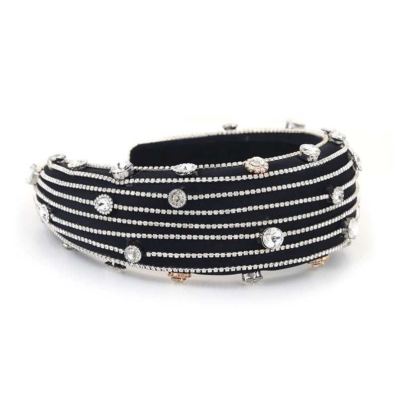 Baroque wide brimmed full diamond headband - V.I.P Digital Presence