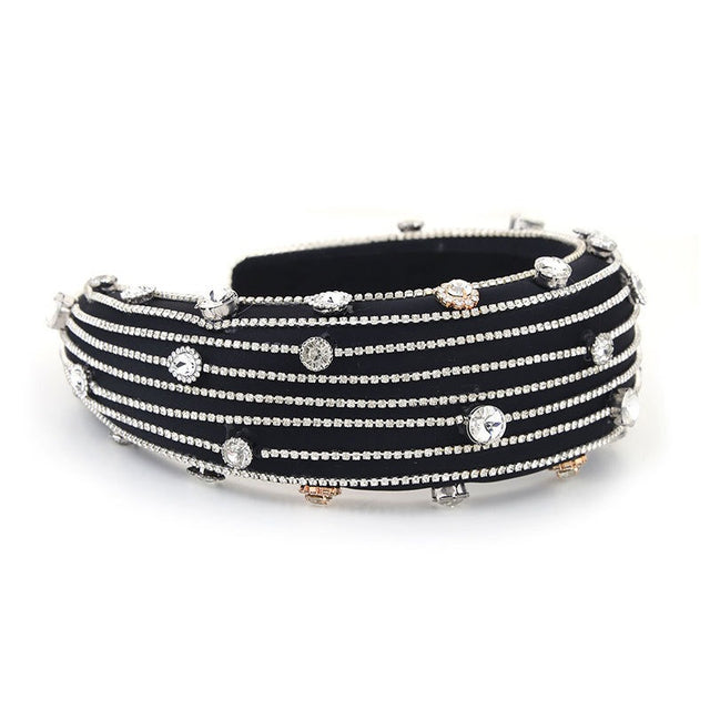 Baroque wide brimmed full diamond headband - V.I.P Digital Presence