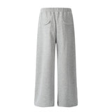 Street Trend Loose Straight Leg Long Pants Men's Sports Sweatpants Solid Color Versatile Casual Ankle Drawstring Trousers - V.I.P Digital Presence