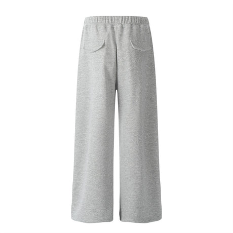Street Trend Loose Straight Leg Long Pants Men's Sports Sweatpants Solid Color Versatile Casual Ankle Drawstring Trousers - V.I.P Digital Presence