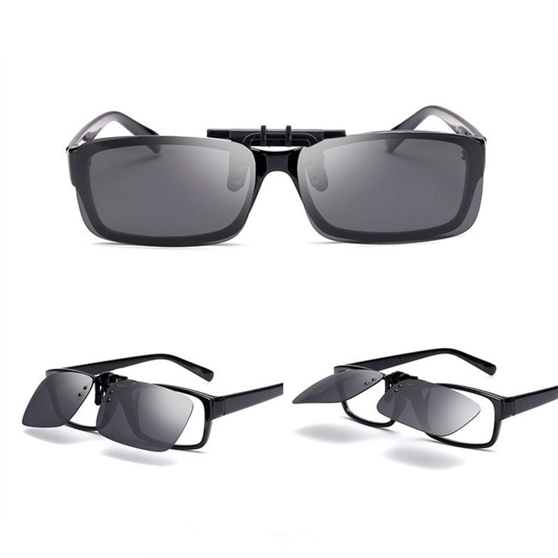 Cool Polarized Mirrored UV400 Lens Clips On Sunglasses Driving Night Vision Lens Sun Glasses Male Anti-UVA For Men Women - V.I.P Digital Presence