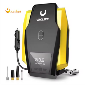 Tire Inflator Portable Air Compressor Pump for Car Tires (up to 50 PSI) 12V DC Tire Pump for Bikes (up to 150 PSI)  LED Light - V.I.P Digital Presence