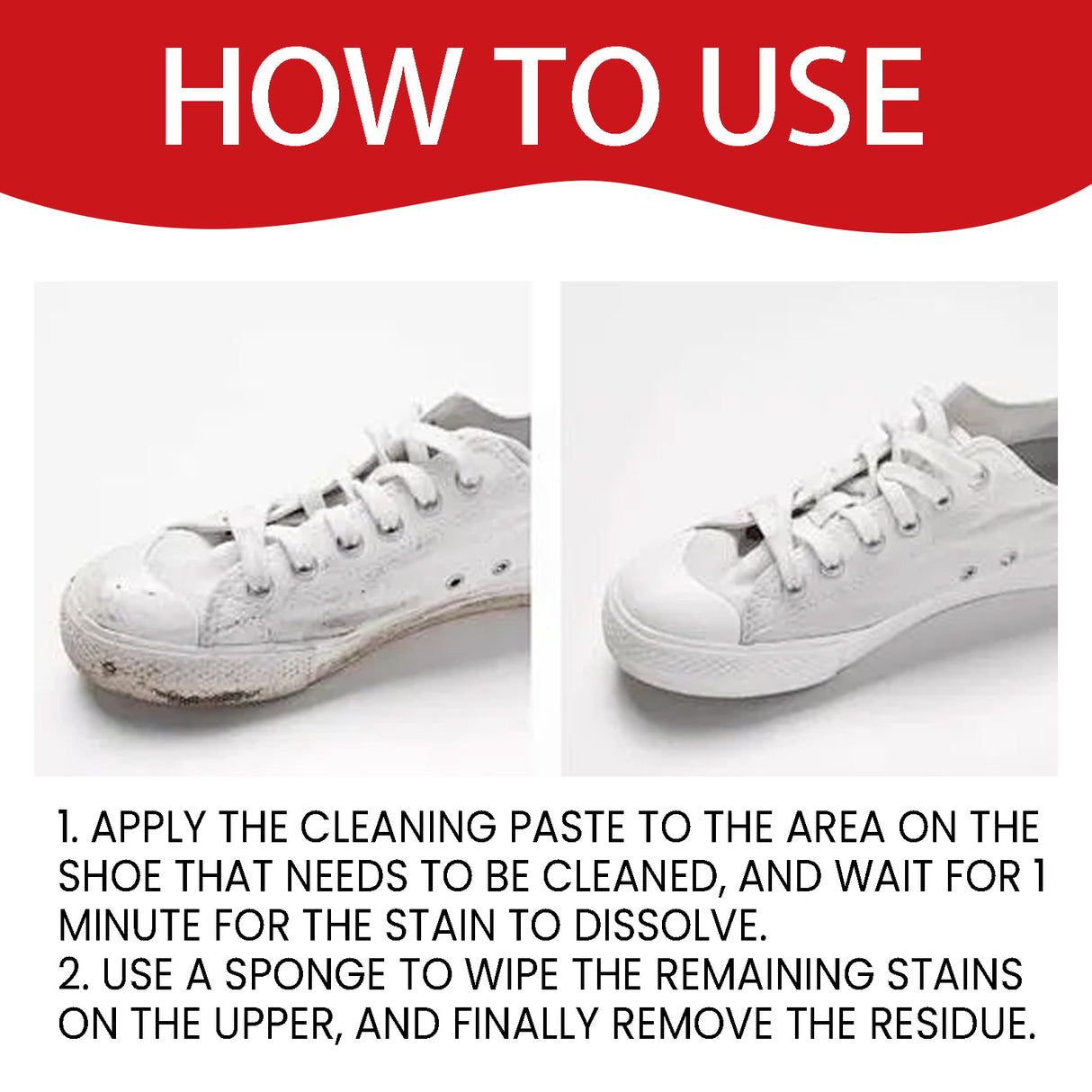 Shoe Cleaner Cream, Shoes Yellow Edge Decontamination Whitening Wash Clean A Wipe That Is White Paste - V.I.P Digital Presence