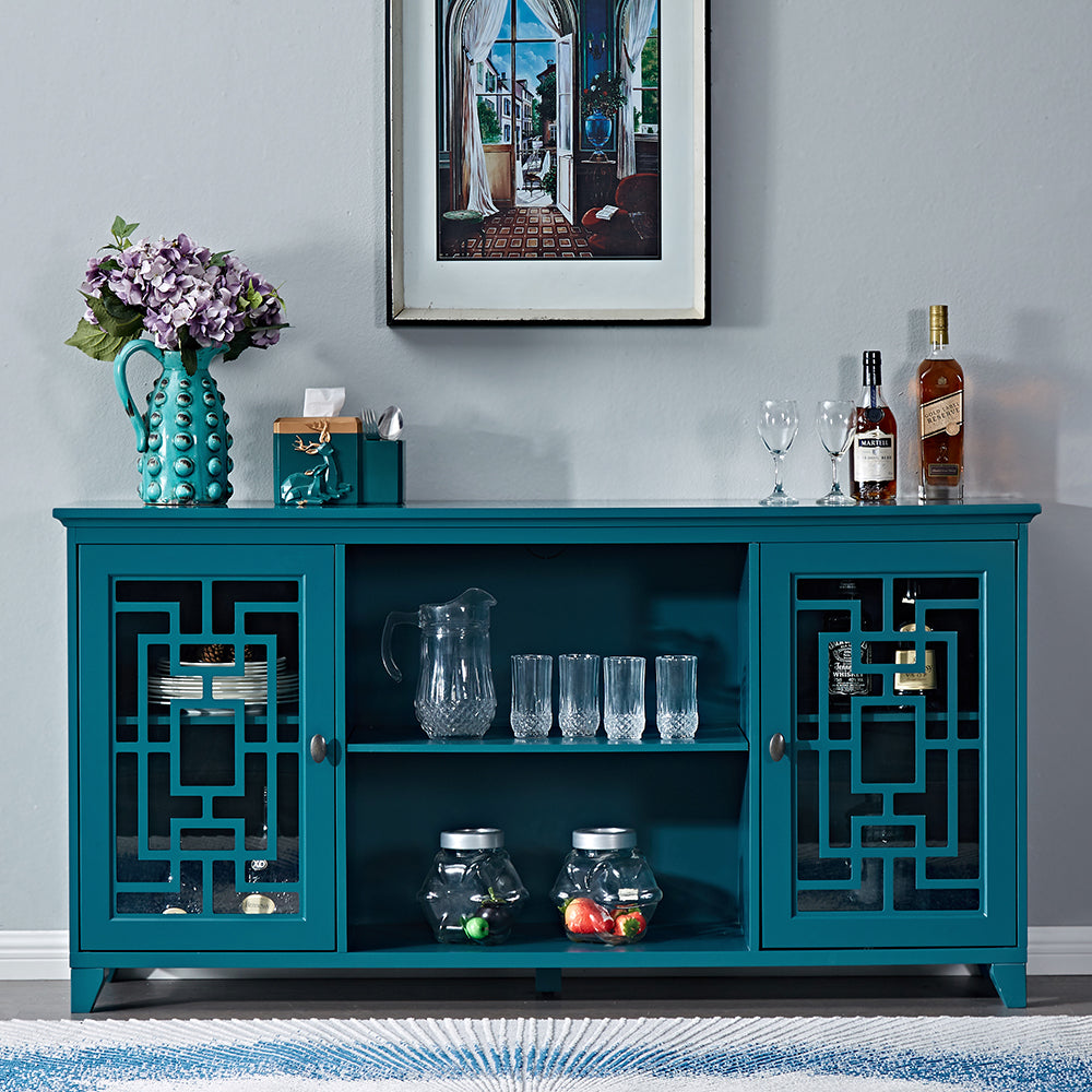 60" Sideboard Buffet Table /Storage Cabinet - V.I.P Digital Presence