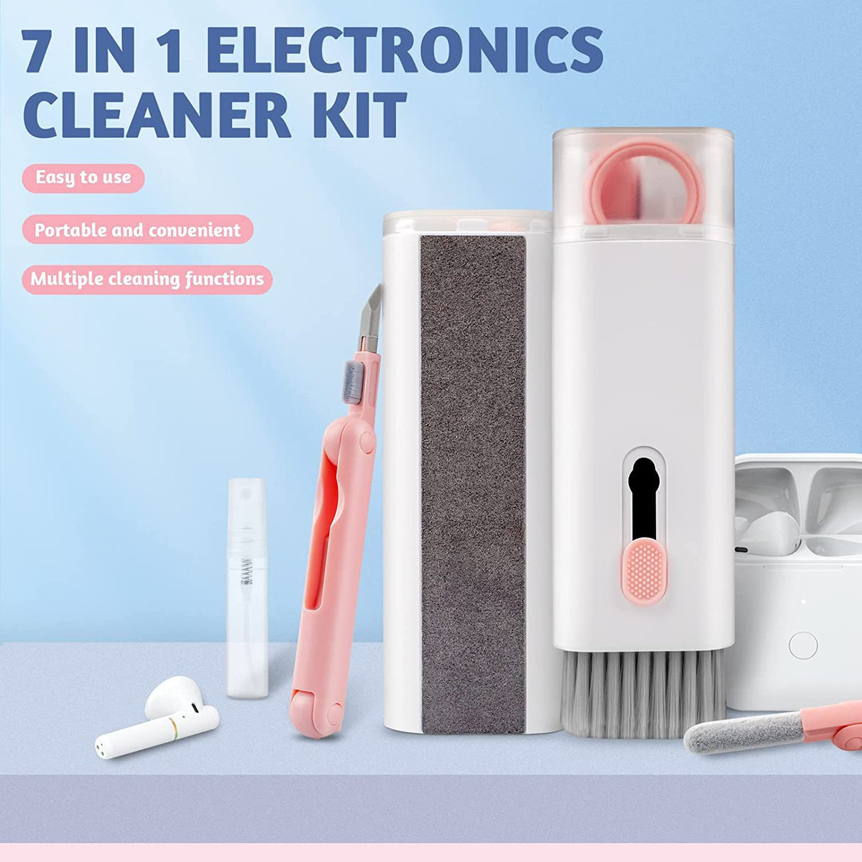 7 in 1 Multifunctional Cleaning Kit Keyboard Cell Phone Screen Cleaning Artifact Bluetooth Headset Mini Cleaning Pen - V.I.P Digital Presence