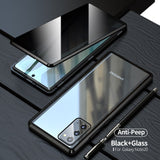 Funda de vidrio templado antiespía para Samsung Note20U, protección para teléfono S21, ultra magnética, cubierta metálica S21
