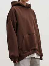 Pocketed Dropped Shoulder Long Sleeve Hoodie - V.I.P Digital Presence