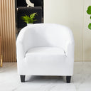 Elastic solid color semi-circular sofa cover, internet cafe, sand caf é, hotel leisure booth, all inclusive, single sofa chair cover - V.I.P Digital Presence