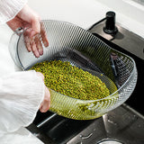 Household washing basket basin plastic drain basket wash fruit basin rice basket storage basket - V.I.P Digital Presence