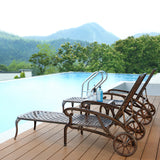 Aluminium Cast lounge chair 2pcs brown - V.I.P Digital Presence